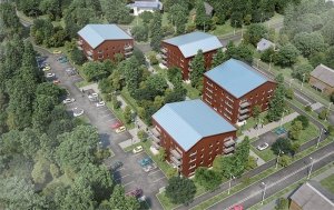 architectural visualization apartment house exterior