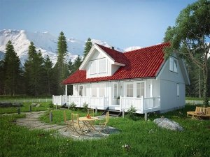 3d exterior architectural visualization Jubileumshuset