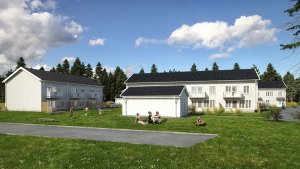 architectural visualization modern house