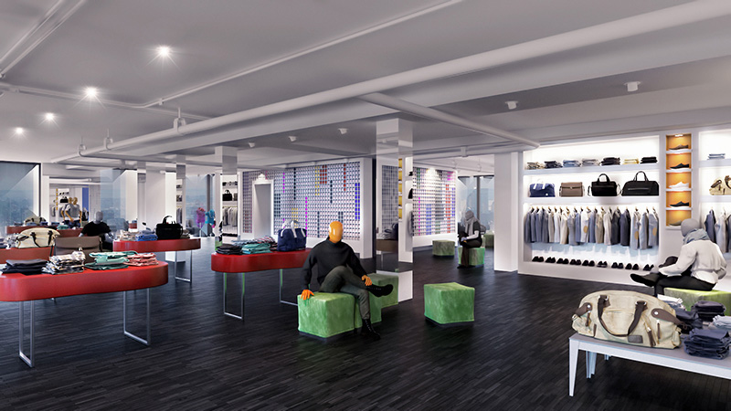 Retail space 3D rendering - 3d interior visualization