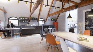 3d interior visualization office