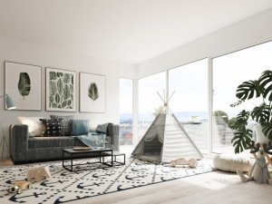 3d interior architectural visualization Lonan livingroom