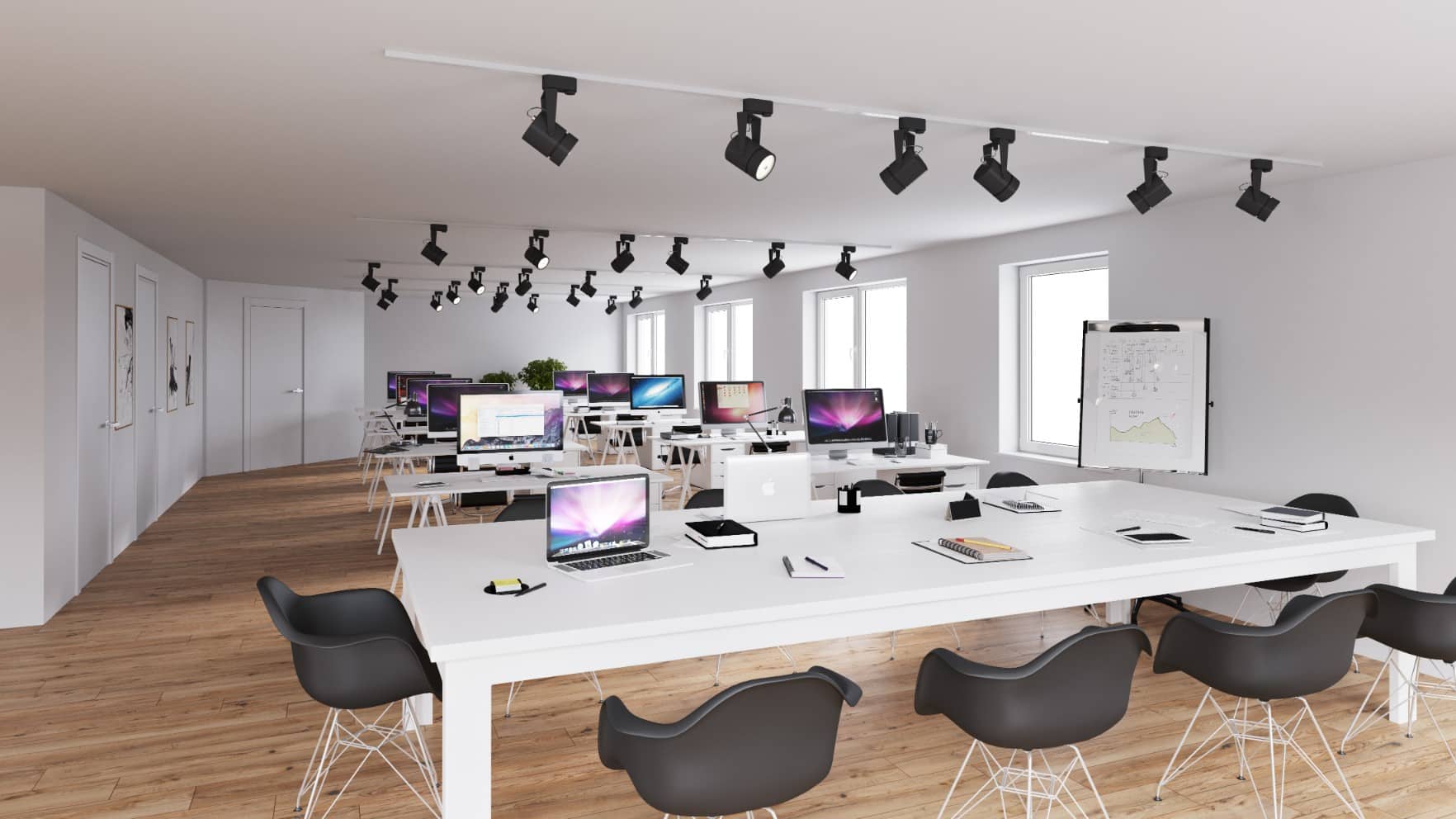3D visualization Norwegian office space