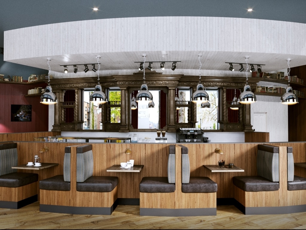 3d interior visualization - 3D restaurant visualization