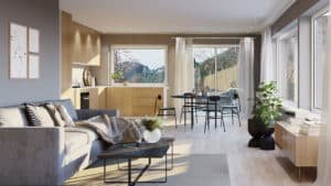 Interior visualisation in Stabburveien