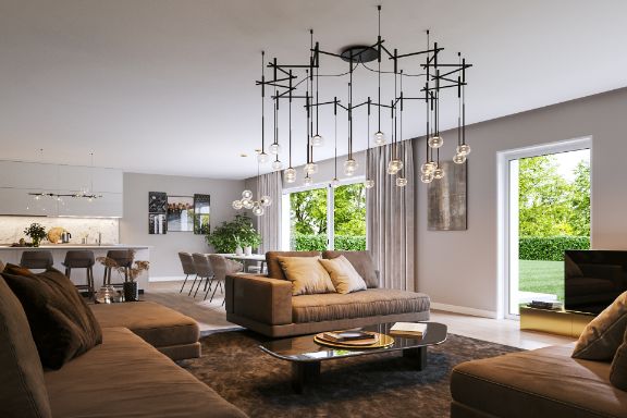 3d interior livingroom visualization