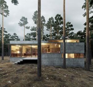 3D exterior visualisations of family house