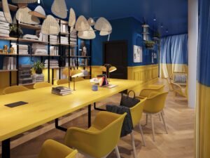 3D Co-working space rendering