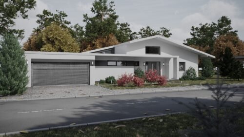 architectural visualization cottage