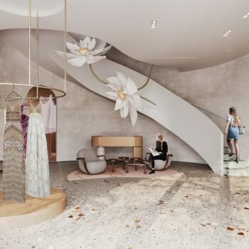 People in 3D interior rendering