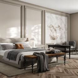 3D hotel room rendering