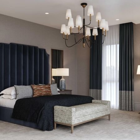 CGI of apartment in London - bedroom