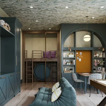 CGI of apartment in London - playroom